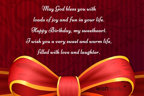 may god bless you with loads of joy and fun in your life