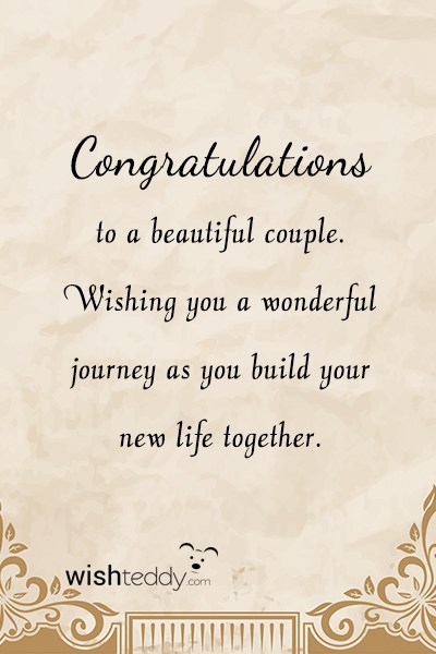 Congratulations to a beautiful couple wishing you a wonderful