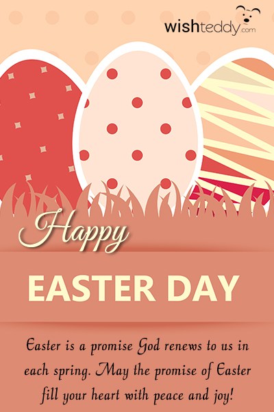 Happy easter day easter is promise god renews to us
