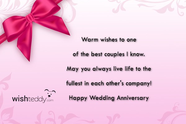 Warm wishes to one of the best couples i know