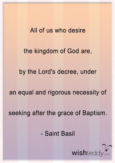 All of us who desire the kindom of god are