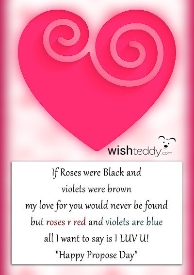 If roses were black violets were brown