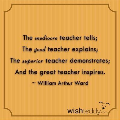The mediocre teacher tells