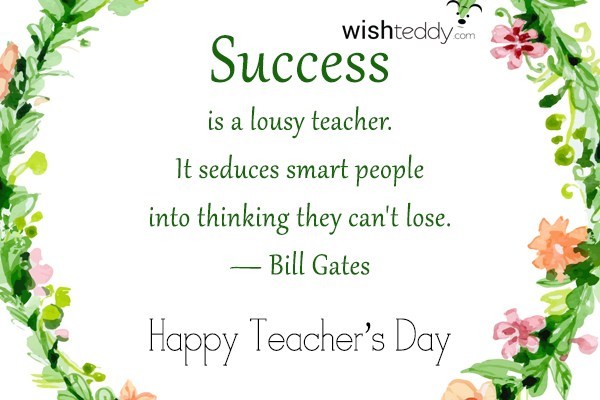Success is a lousy teacher