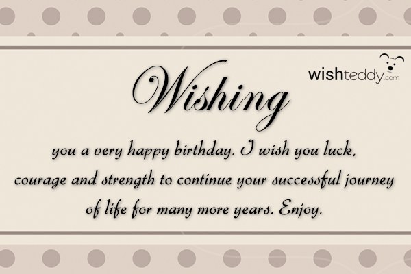Wishing you a very happy birthday boss