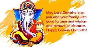 May lord Ganesha bless you with good fortune